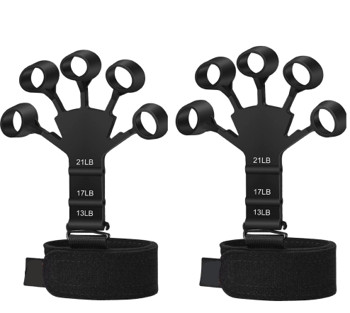Strength trainer finger resistance belt
