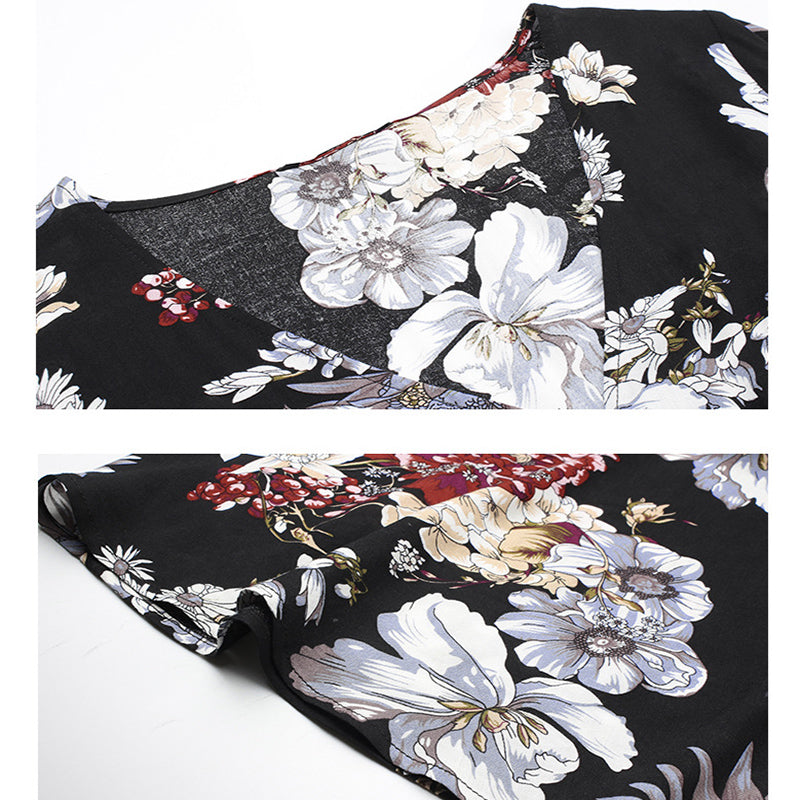 Neck Elastic Waist Dresses Fashion