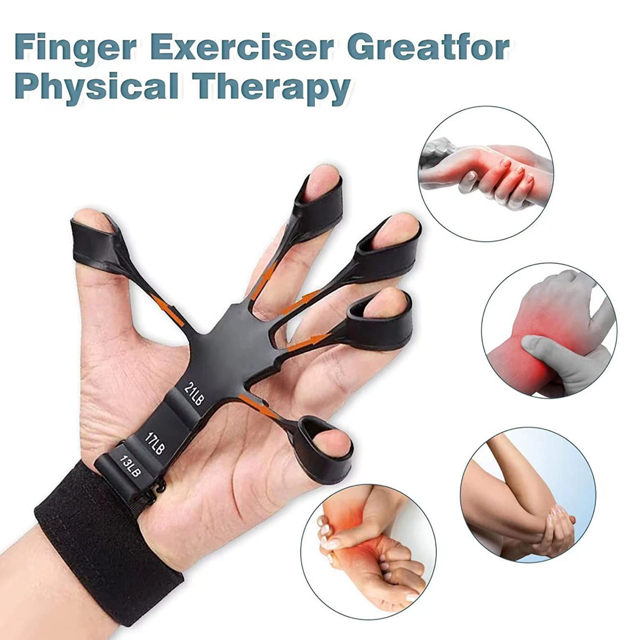 Strength trainer finger resistance belt